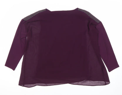 Womens UK Size S Wallis Purple Tunic Blouse
