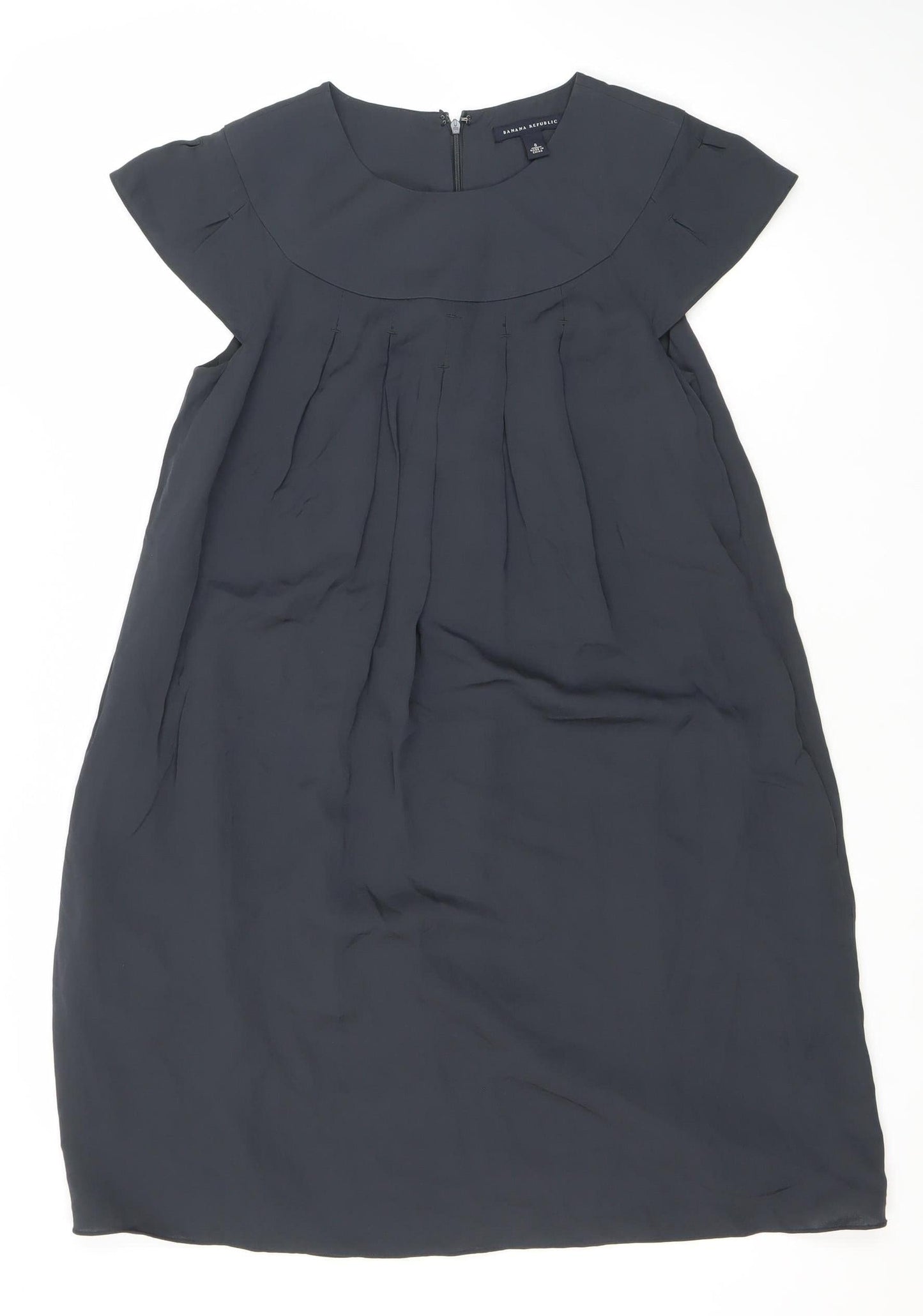 Banana Republic Women Black Size 10 Shift Pleated Knee Dress