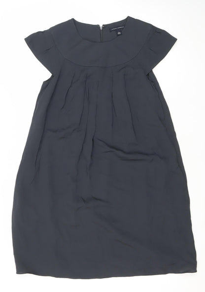 Banana Republic Women Black Size 10 Shift Pleated Knee Dress