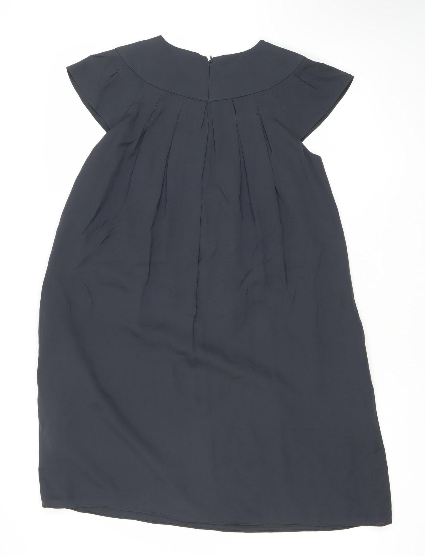 Banana Republic Women Black Size 10 Shift Pleated Knee Dress