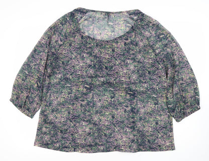 Womens UK Size 16 Marks and Spencer Multicoloured Tunic Blouse