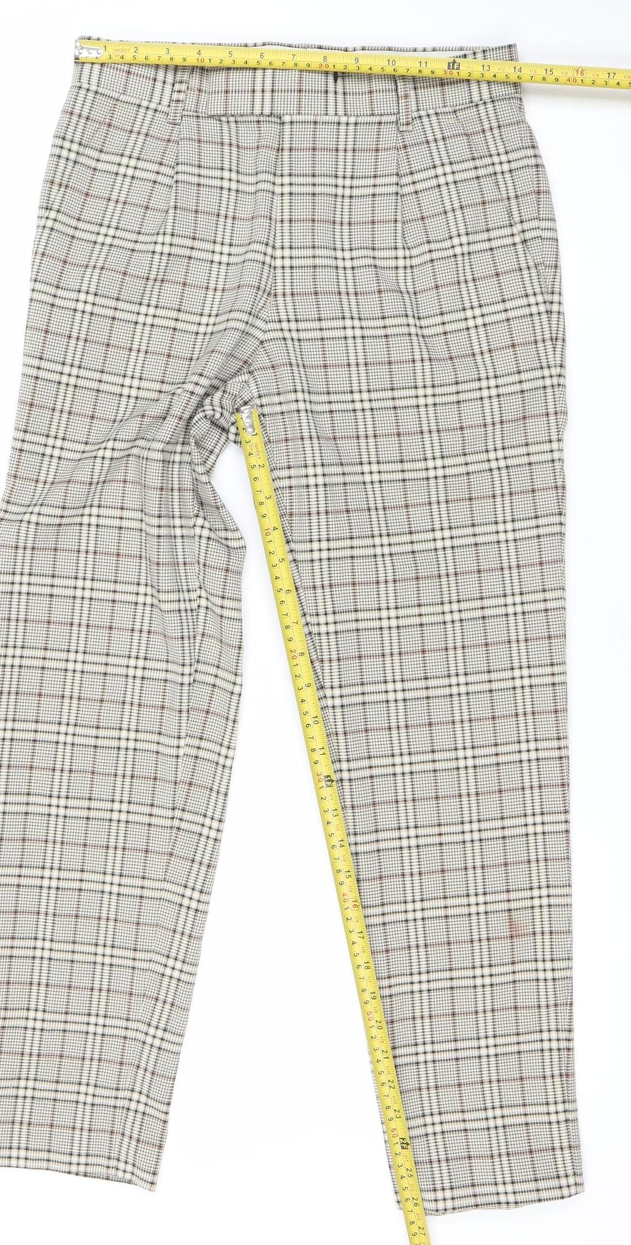 ASOS Men’s Multicoloured Slim Fit Plaid Chino Trousers W28 L28