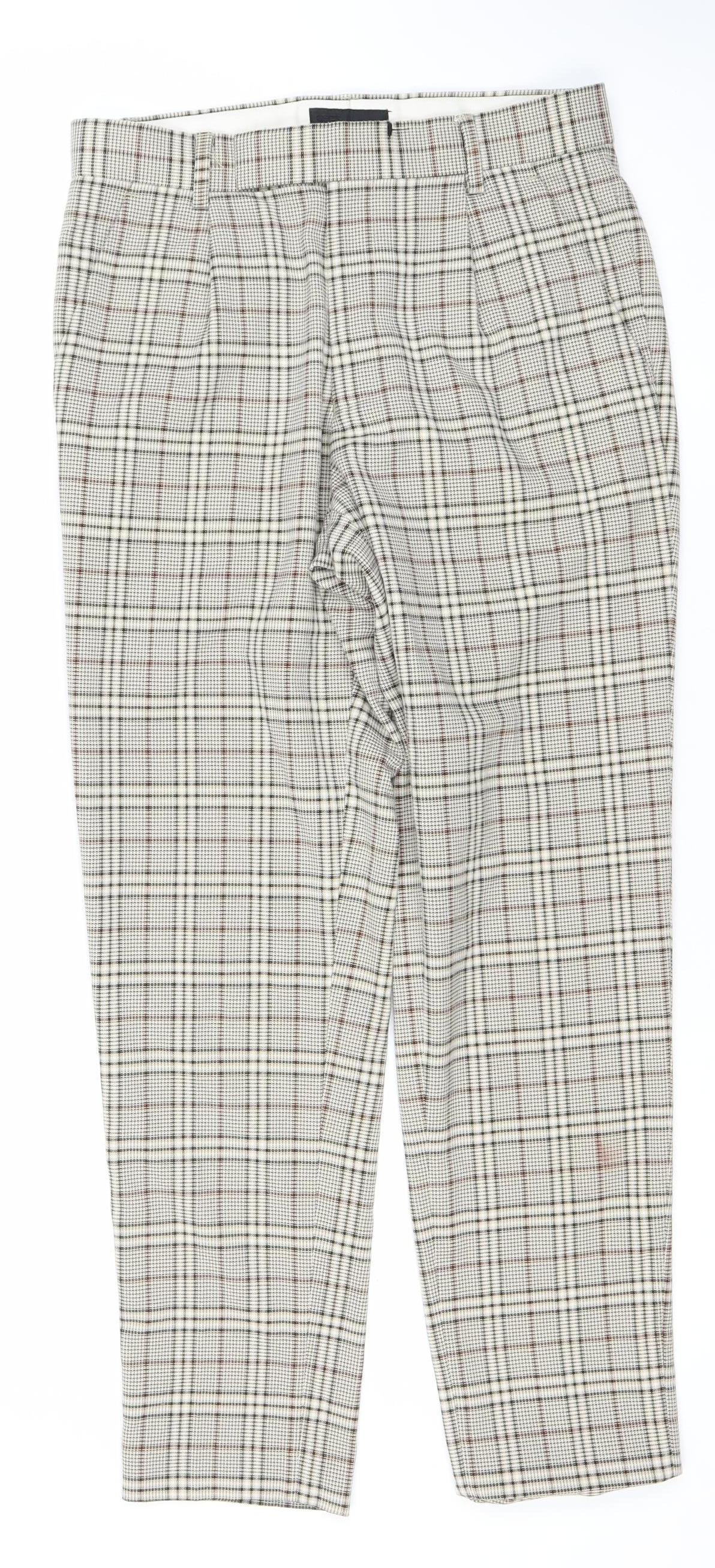 ASOS Men’s Multicoloured Slim Fit Plaid Chino Trousers W28 L28