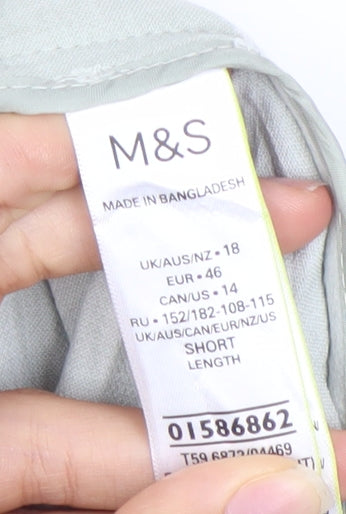 Womens UK Size 18 Marks and Spencer Regular Fit CasualWorkwearBusinessTravel Gre