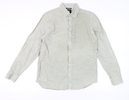 G-Star Raw Men's Grey Small Button-Up Shirt Long Sleeve Classic Fit