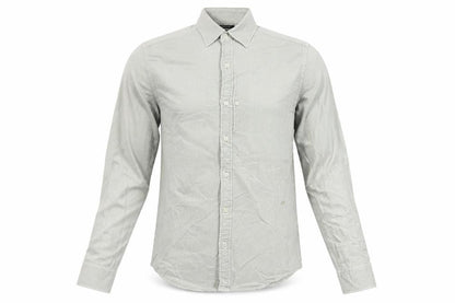 Front view of G-Star RAW Men's Grey Small Button-Up Shirt Long Sleeve Classic Fit