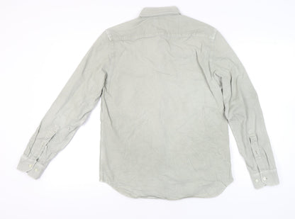 G-Star Raw Men's Grey Small Button-Up Shirt Long Sleeve Classic Fit