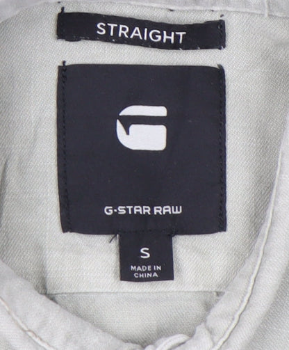 G-Star Raw Men's Grey Small Button-Up Shirt Long Sleeve Classic Fit