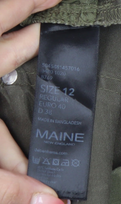 Maine New England Womens Green Chino Trousers Size 12 Regular