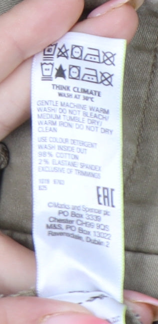 Marks and Spencer Mens Beige Slim Fit Chino Trousers 30W 33L