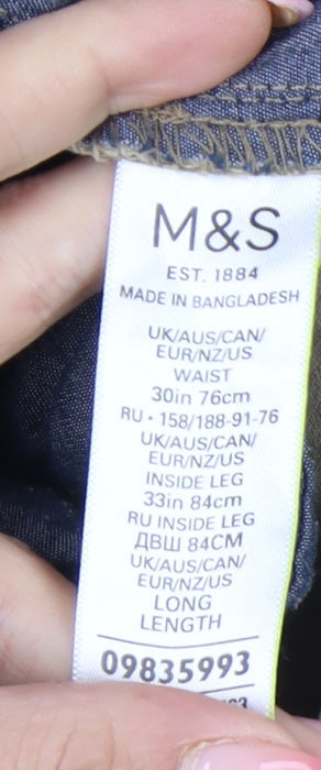 Marks and Spencer Mens Beige Slim Fit Chino Trousers 30W 33L