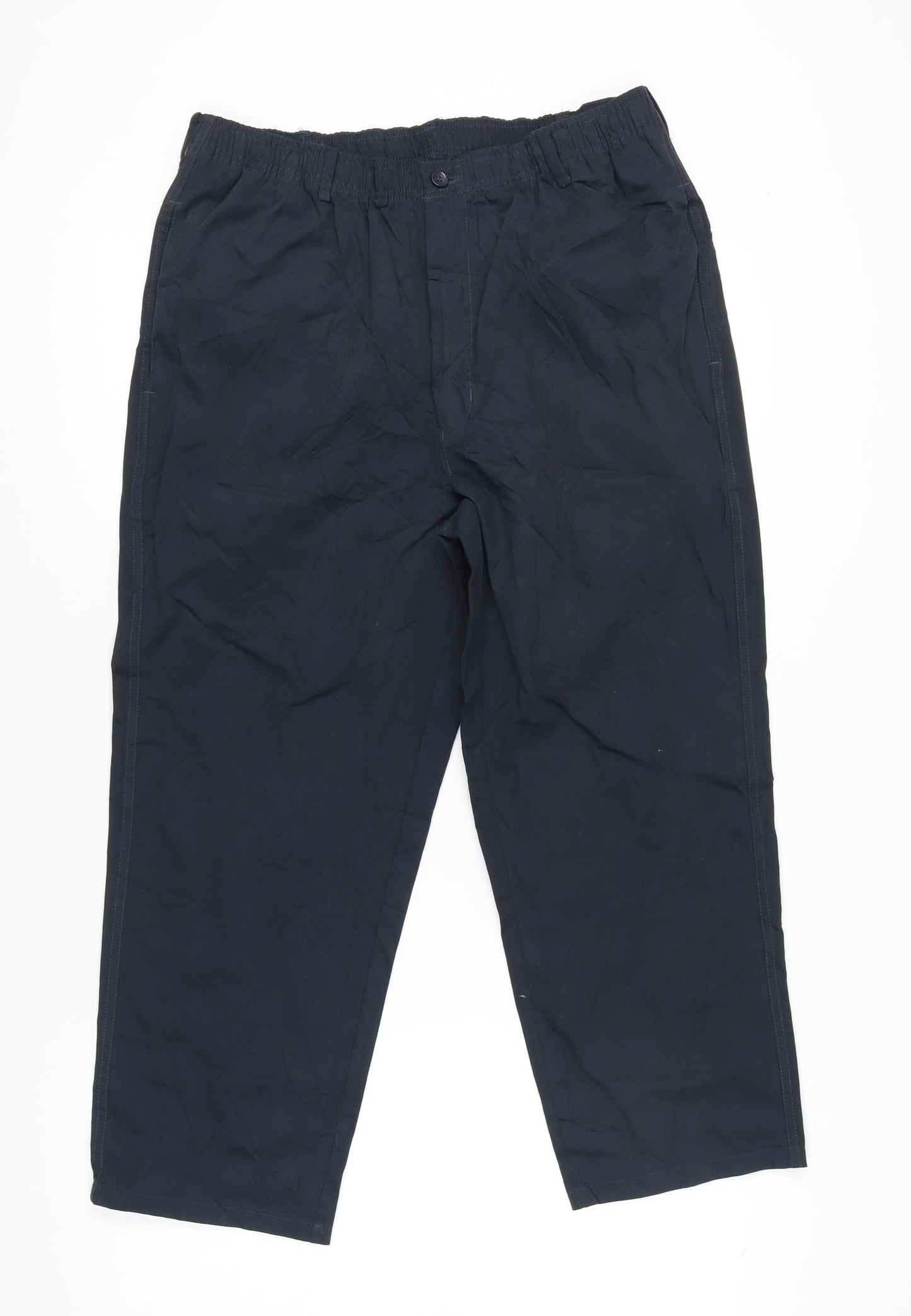 Pegasus Unisex Black Cotton Straight Leg Trousers Size 36