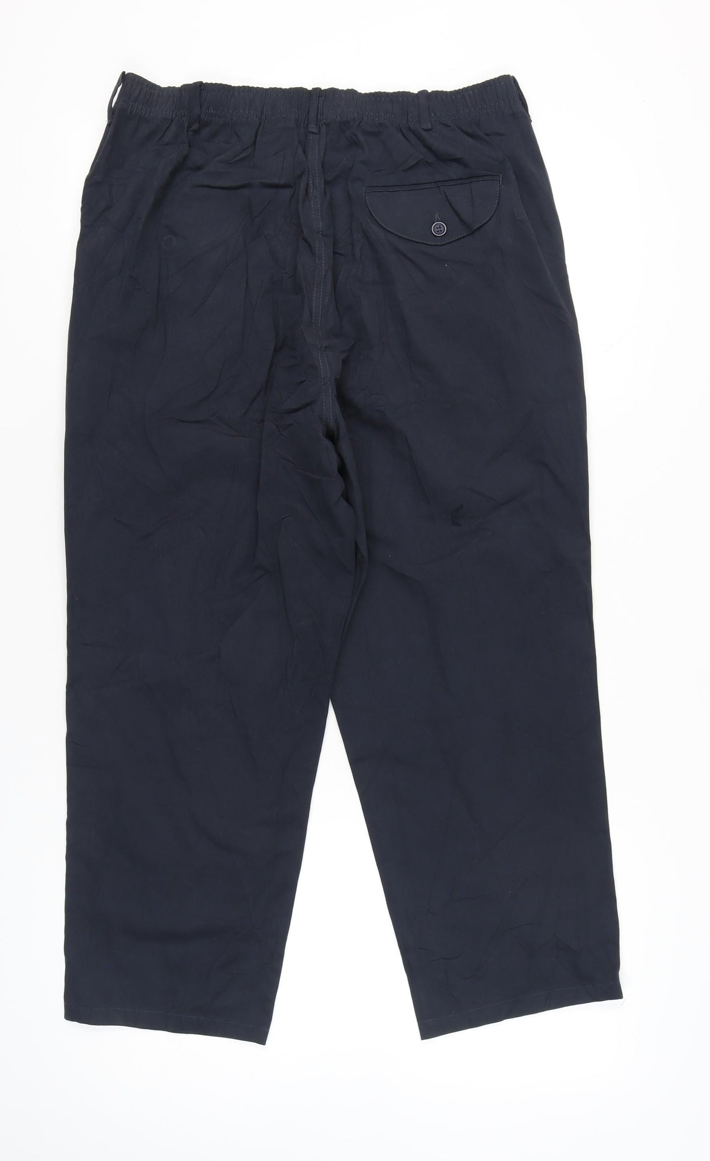 Pegasus Unisex Black Cotton Straight Leg Trousers Size 36