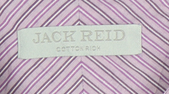 Jack Reid Men’s Purple Striped Long Sleeve Button-Up Shirt 17/43