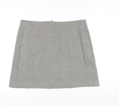 Marks and Spencer Womens Grey Check Pencil Skirt Size 18 Workwear