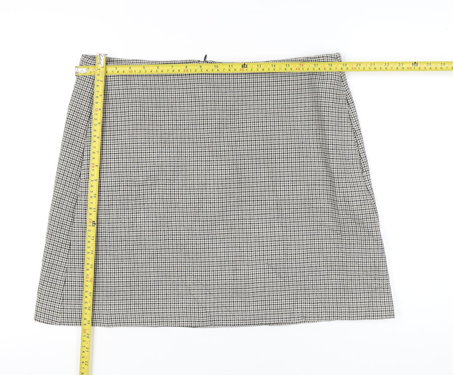 Marks and Spencer Womens Grey Check Pencil Skirt Size 18 Workwear