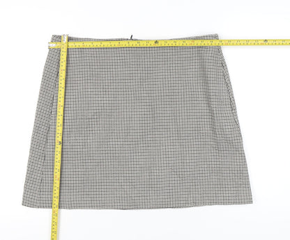 Marks and Spencer Womens Grey Check Pencil Skirt Size 18 Workwear