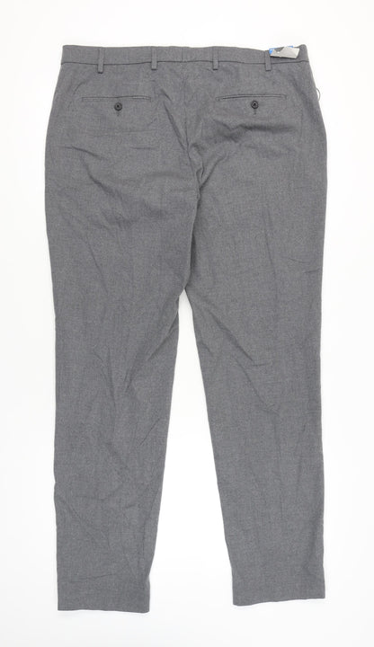 Marks and Spencer Mens Grey 40in Waist Dress Pants Tailored Fit