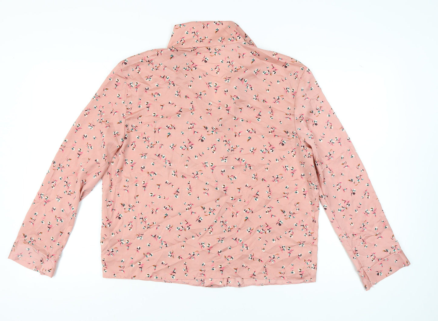 Marks and Spencer Women Pink Floral Pyjama Top Shirt Size 14