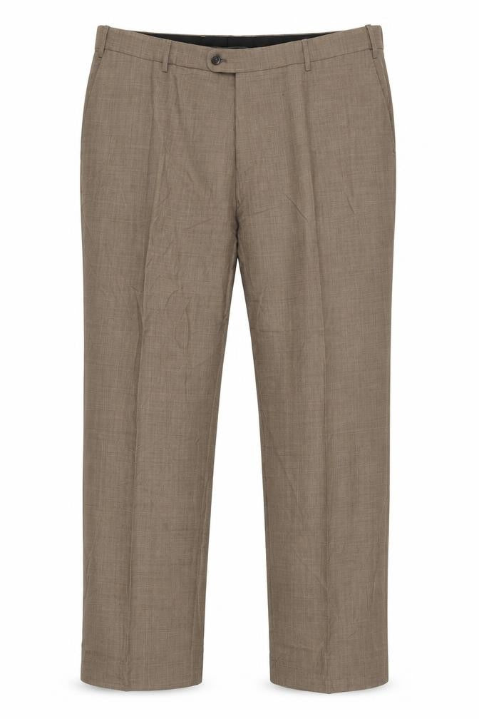 Mens UK Size 46R Skopes Classic Fit Dress Pants Brown Trousers