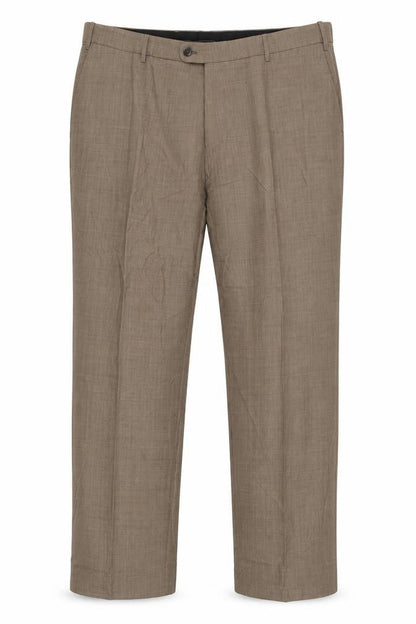Mens UK Size 46R Skopes Classic Fit Dress Pants Brown Trousers