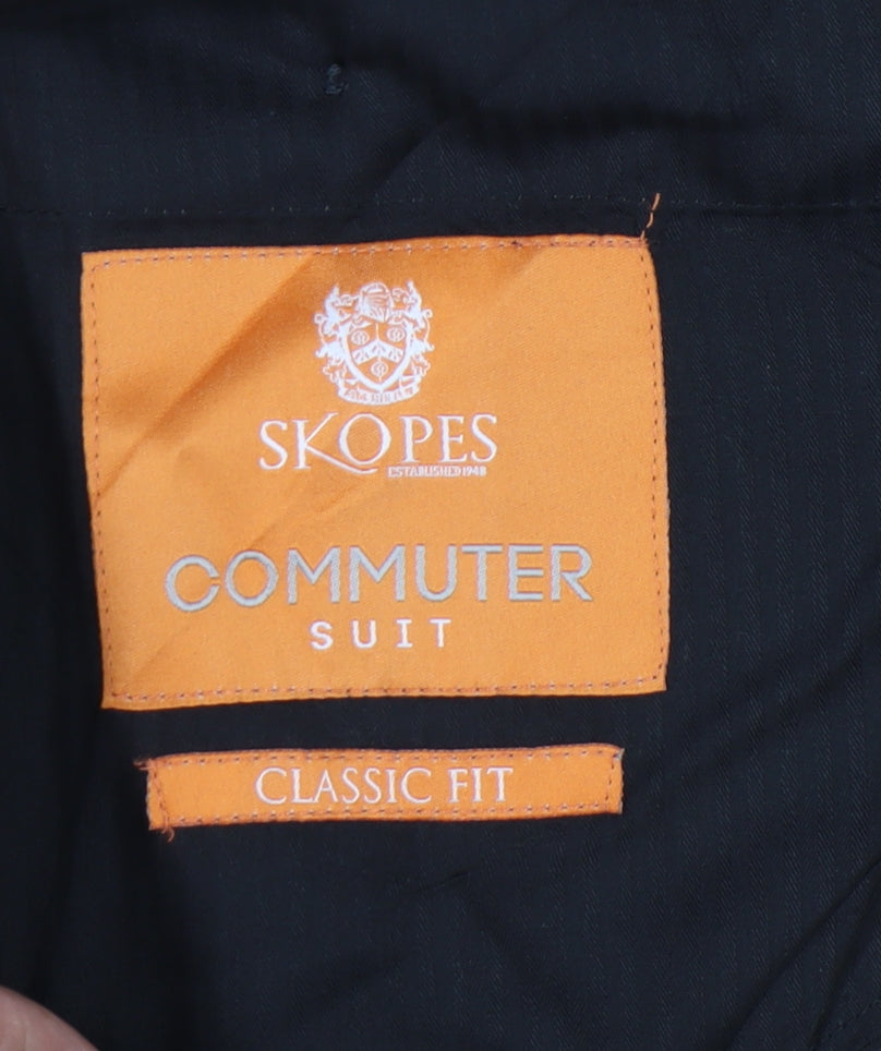 Skopes Men’s Brown Wool Blend Classic Fit Dress Pants Trousers 46R