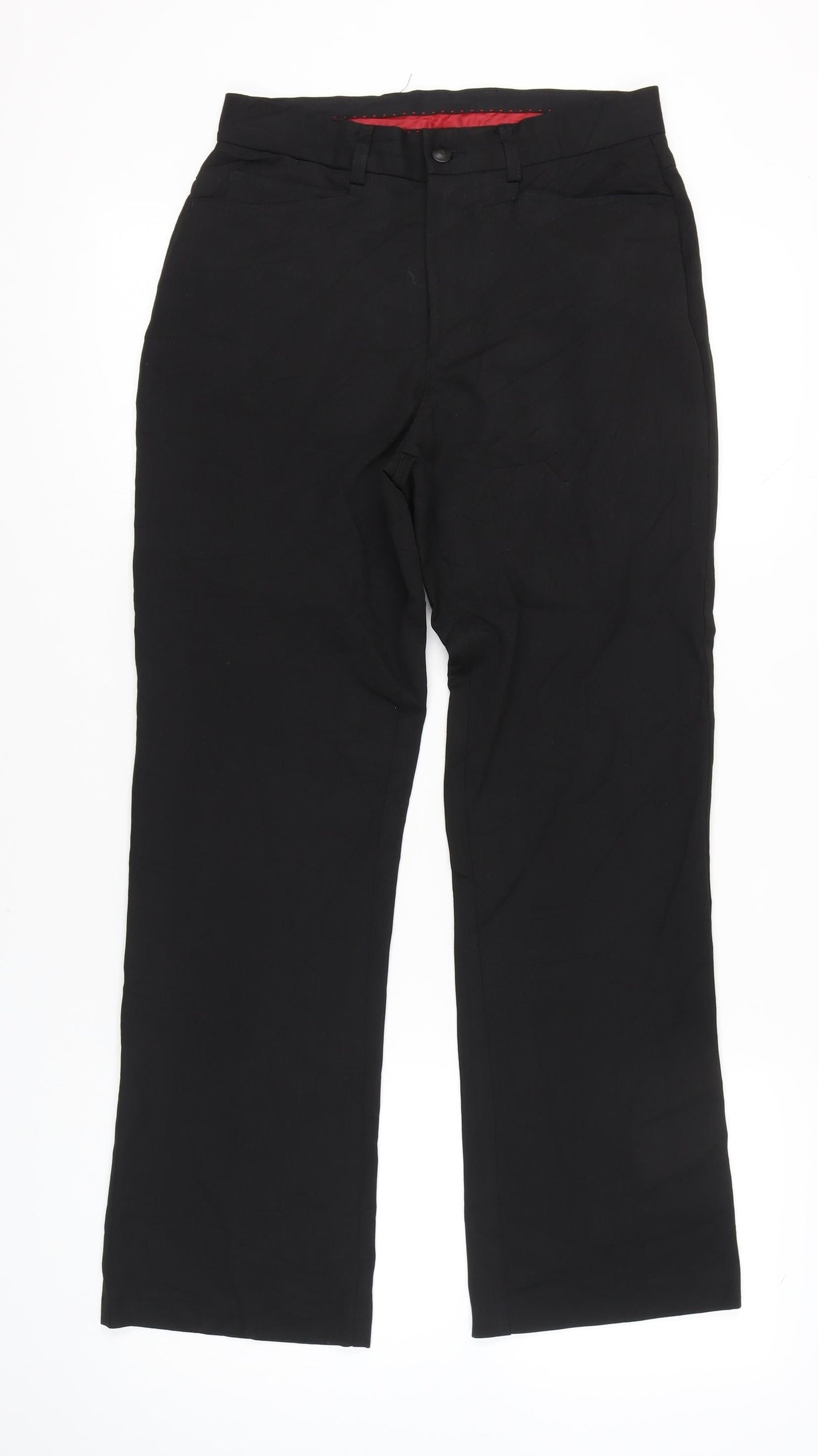 Ventura Jeans Womens Black 30in Waist Straight Leg Casual Trousers