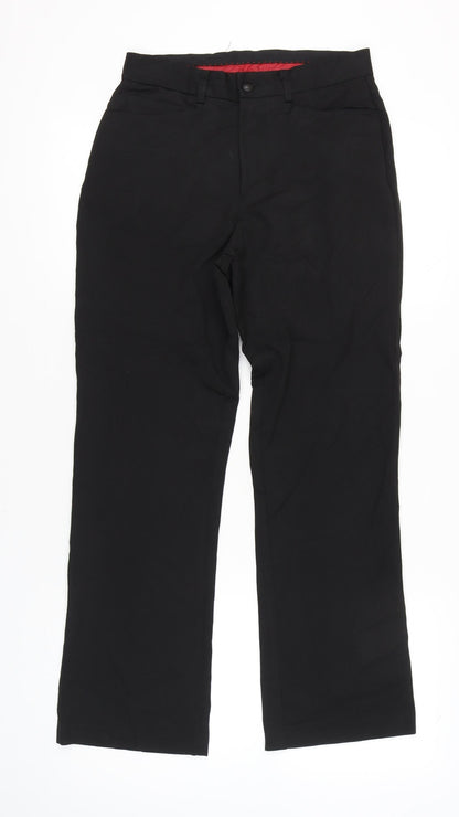 Ventura Jeans Womens Black 30in Waist Straight Leg Casual Trousers