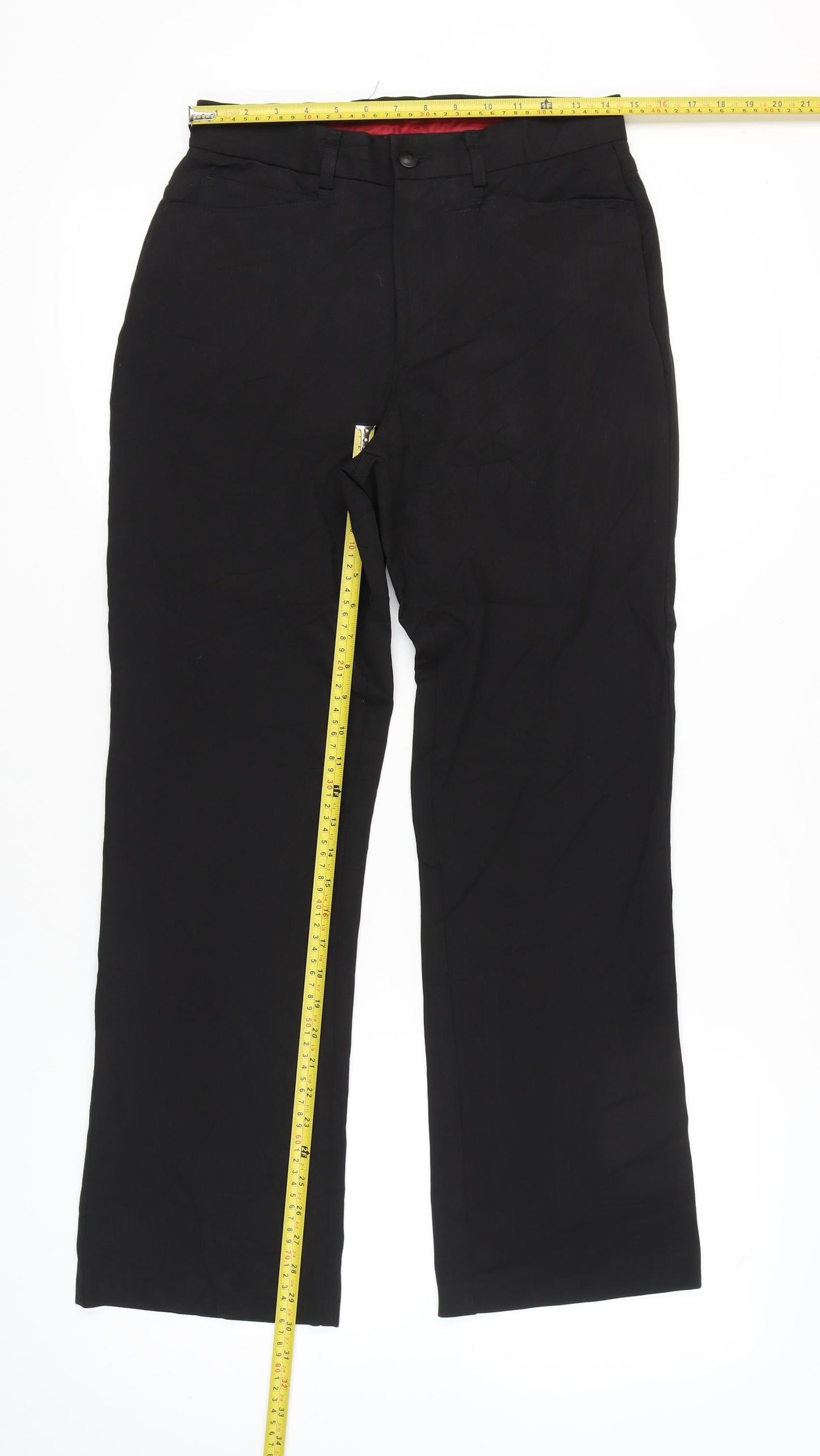 Ventura Jeans Womens Black 30in Waist Straight Leg Casual Trousers