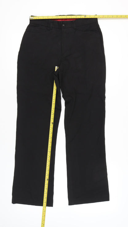 Ventura Jeans Womens Black 30in Waist Straight Leg Casual Trousers