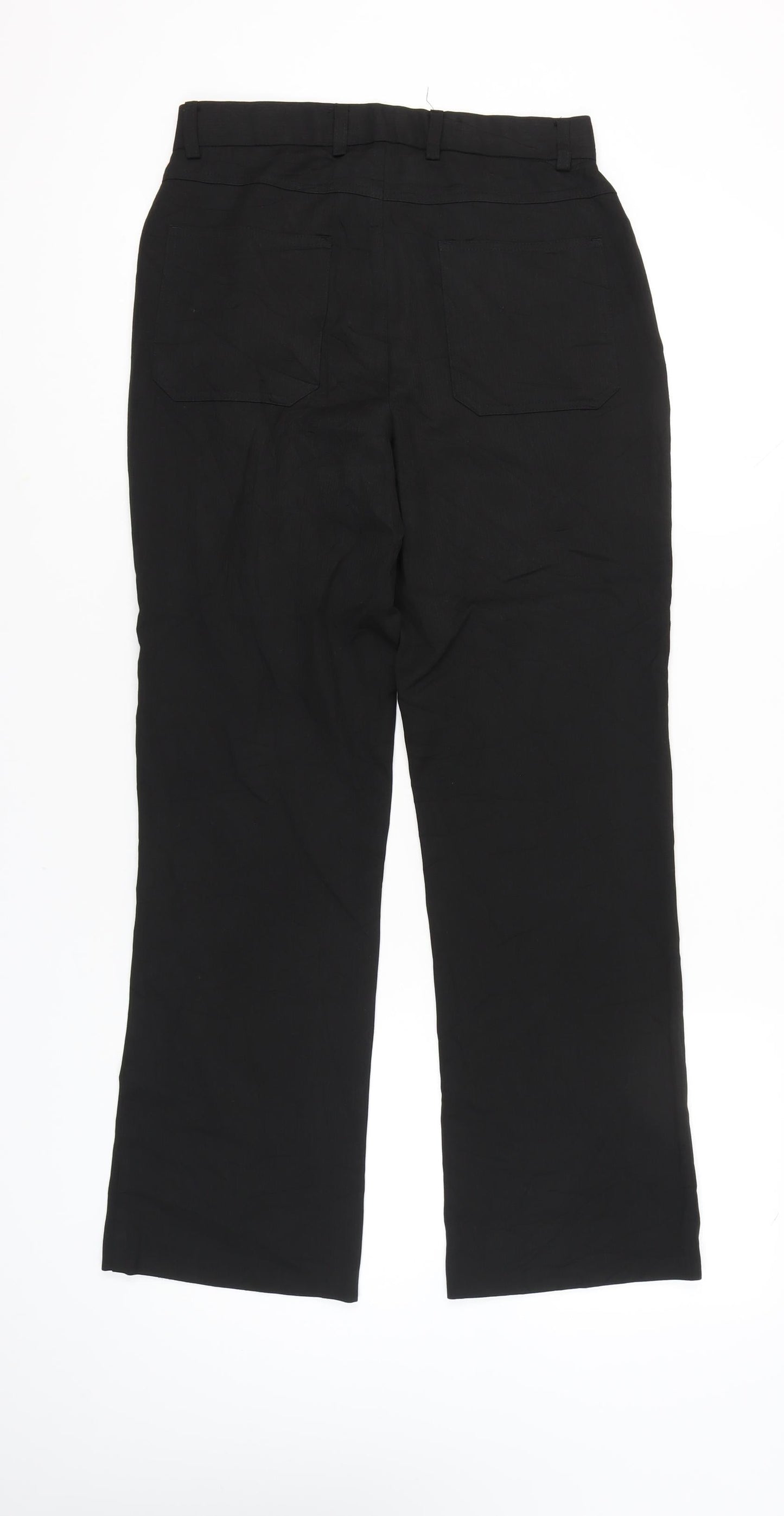 Ventura Jeans Womens Black 30in Waist Straight Leg Casual Trousers