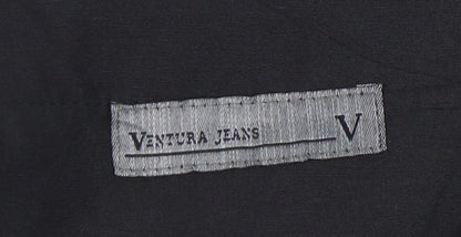 Ventura Jeans Womens Black 30in Waist Straight Leg Casual Trousers