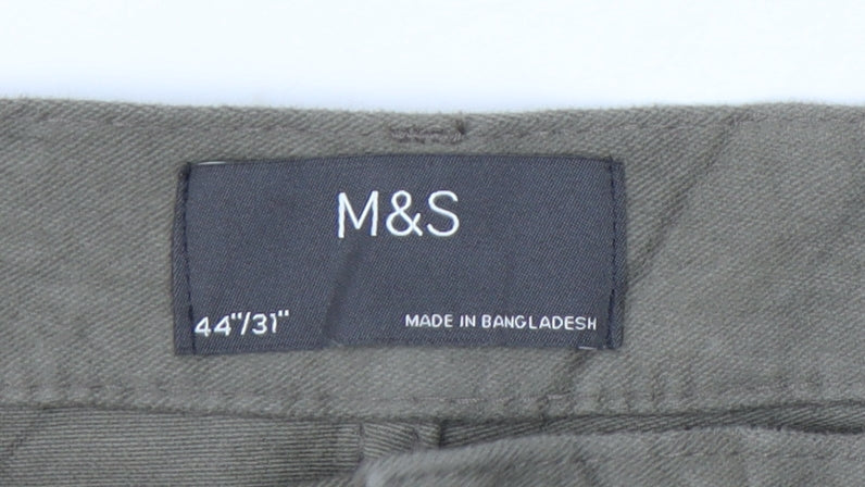 Marks and Spencer Men’s Green Chino Trousers Size 44x31