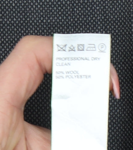 Marks and Spencer Mens Grey Wool Blend Dress Pants 38x29 Regular Fit