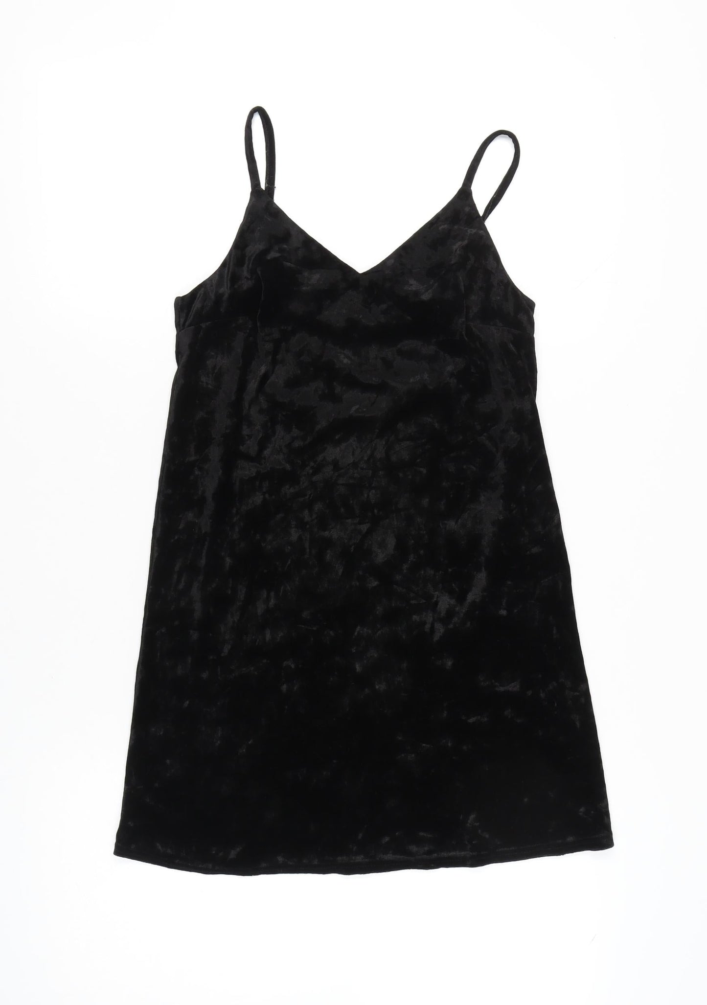 Dorothy Perkins Women’s Black Velvet Mini Slip Dress UK 4