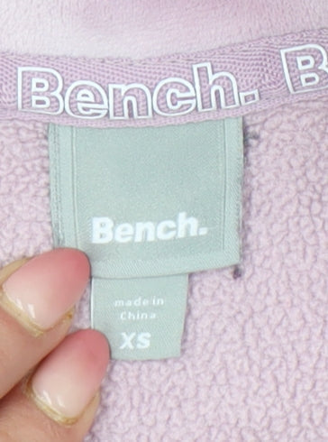 Bench Women's Pink Polyester Full Zip Hoodie Size XS