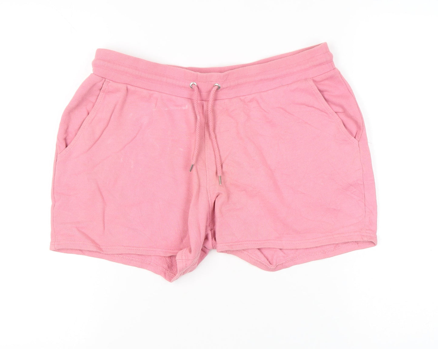 ASOS Women’s Pink Sweat Shorts L Regular Cotton Drawstring Pockets
