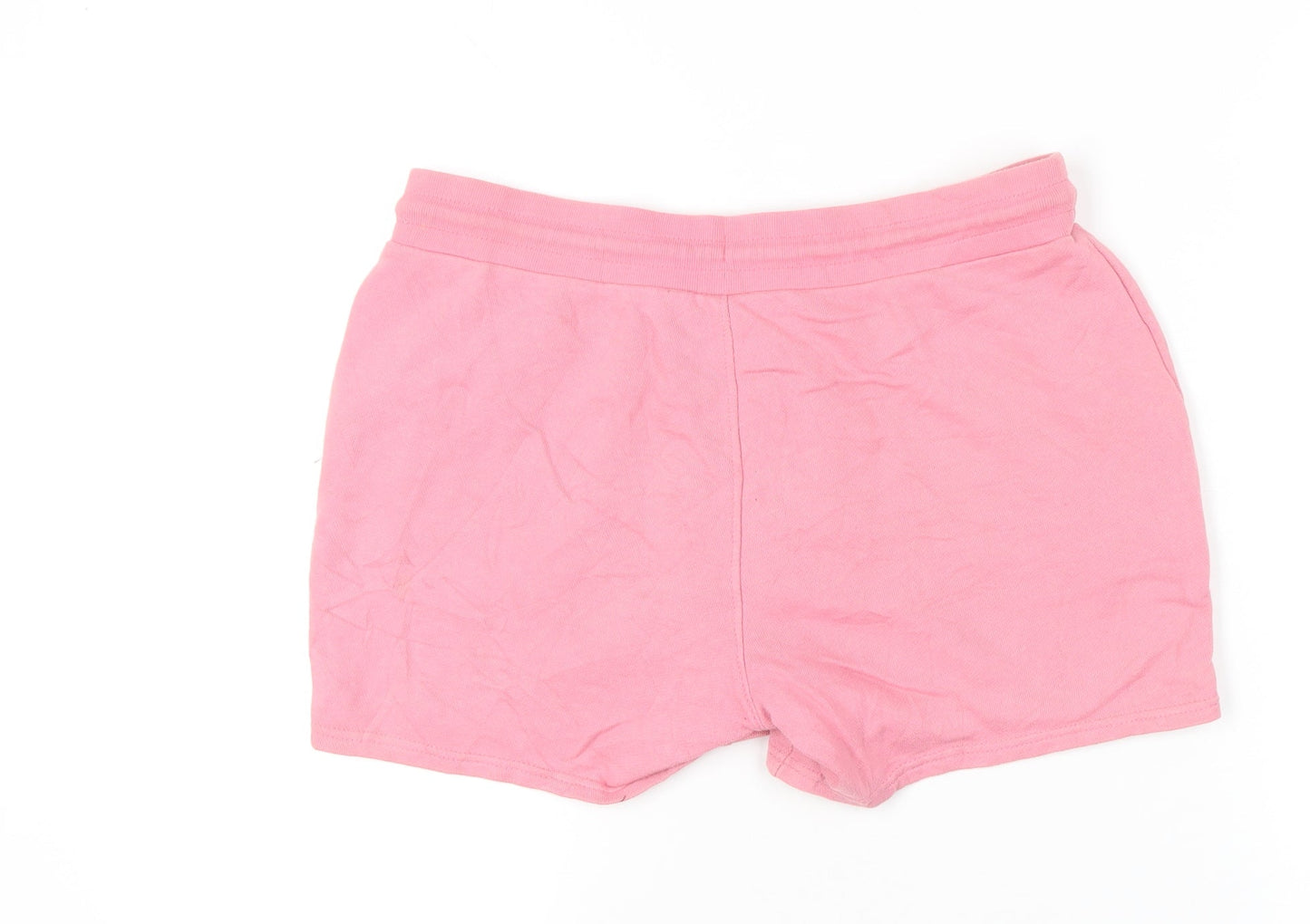 ASOS Women’s Pink Sweat Shorts L Regular Cotton Drawstring Pockets