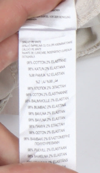 Maine New England Womens Beige 14 Capri Trousers Cotton Blend