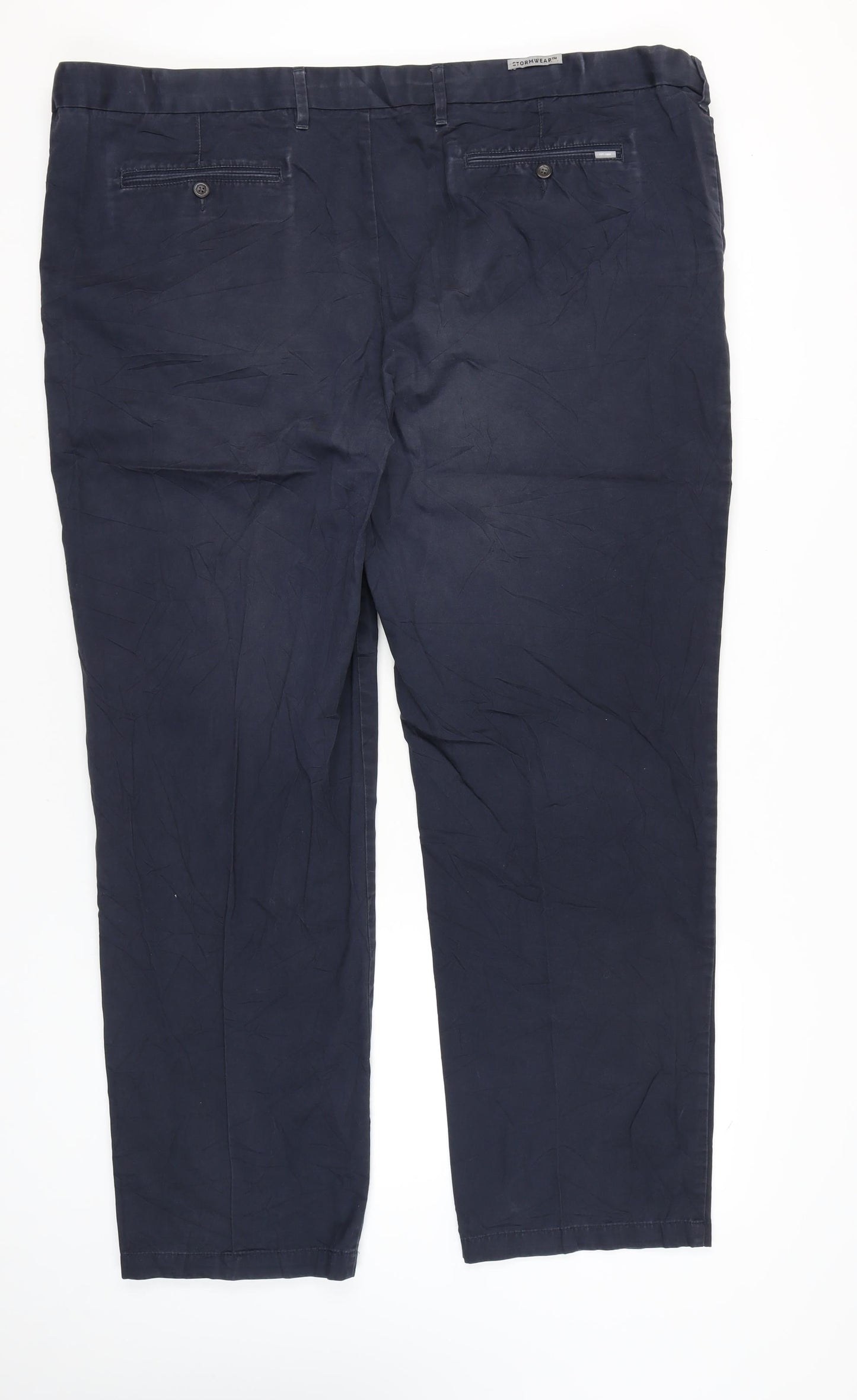 Marks and Spencer Men's Blue Chino Trousers Size 50 Waist 33 Leg
