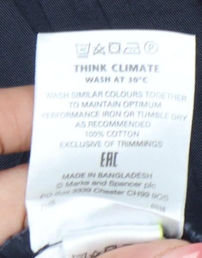 Marks and Spencer Men's Blue Chino Trousers Size 50 Waist 33 Leg