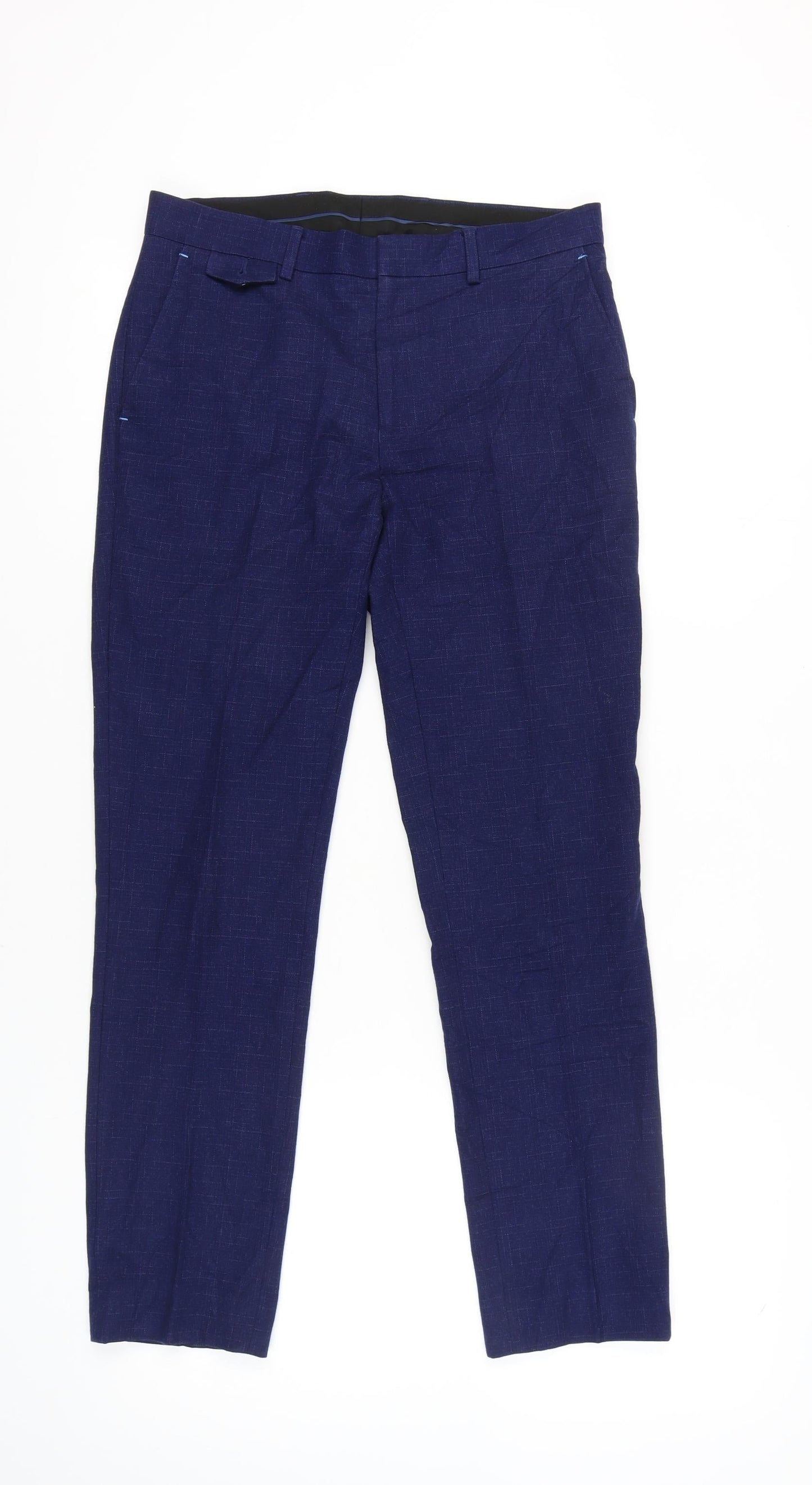 Sawyers & Hendricks Men’s Blue Slim Fit Dress Pants Trousers 30S