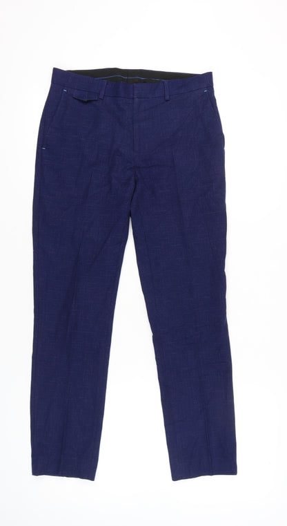 Sawyers & Hendricks Men’s Blue Slim Fit Dress Pants Trousers 30S