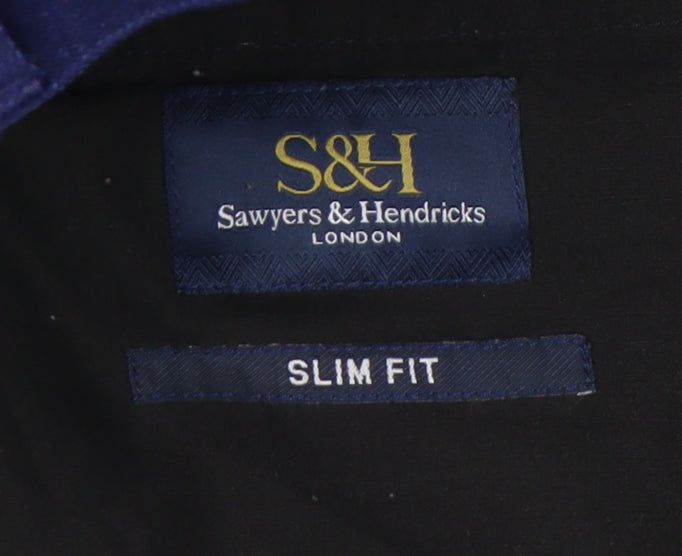 Sawyers & Hendricks Men’s Blue Slim Fit Dress Pants Trousers 30S