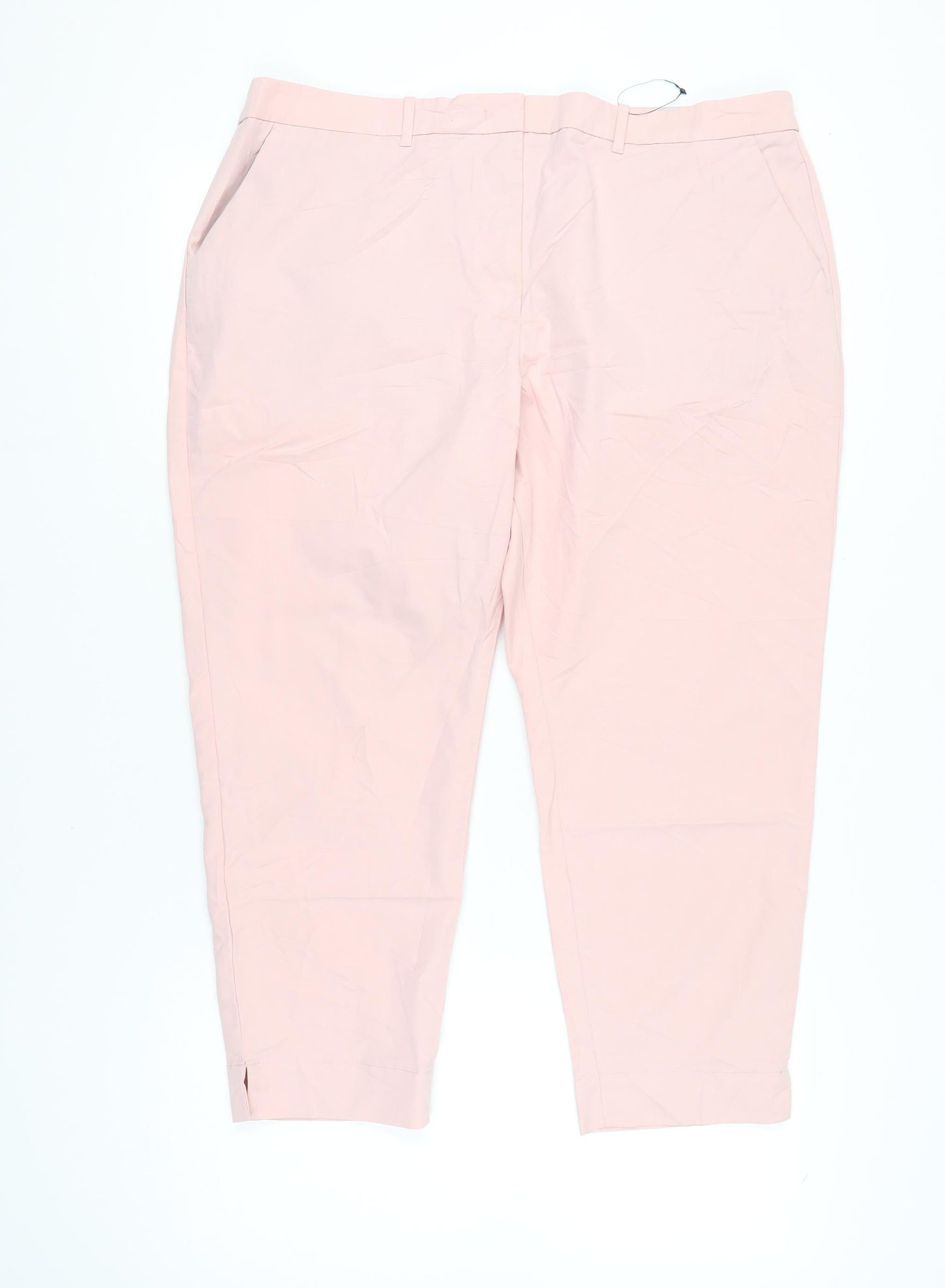 Womens UK Size 20 Marks and Spencer Regular Fit Chino Pink Trousers