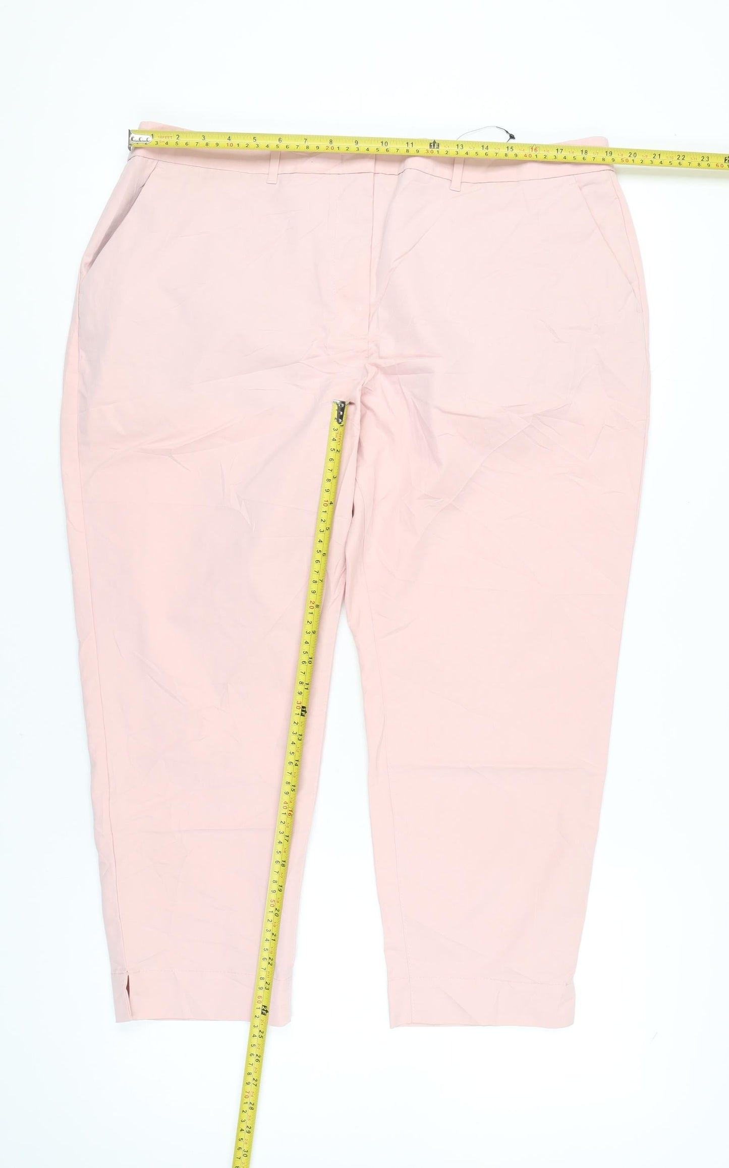 Womens UK Size 20 Marks and Spencer Regular Fit Chino Pink Trousers