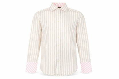 Mens UK Collar Size 16 Ted Baker Smart Beige  Dress Shirt