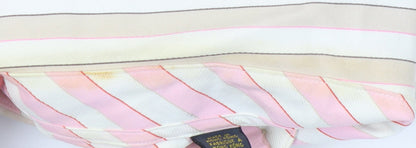 Ted Baker Men’s Beige Striped Cotton Long Sleeve Dress Shirt Size 16