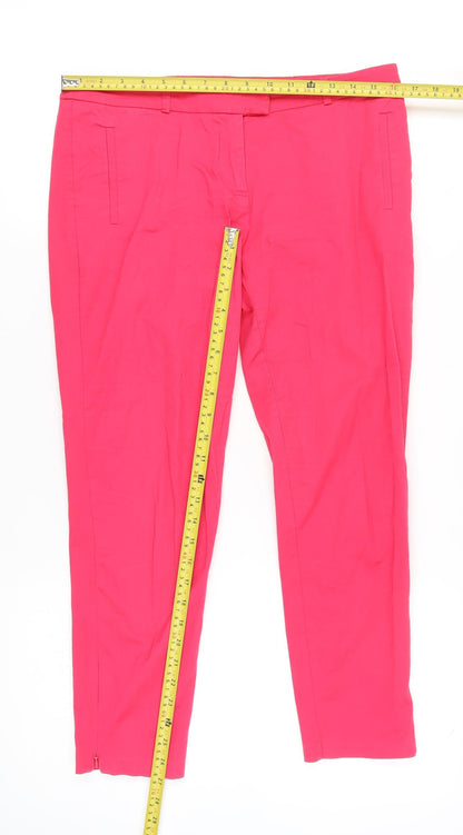 Mademoiselle R Womens Pink Chino Slim Tapered Trousers UK 12