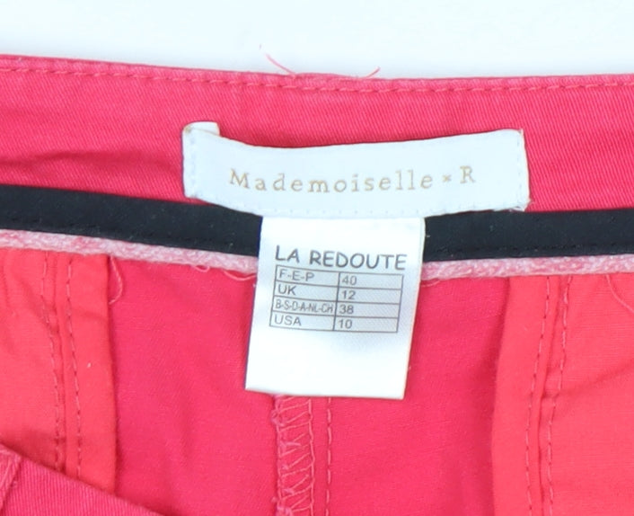 Mademoiselle R Womens Pink Chino Slim Tapered Trousers UK 12
